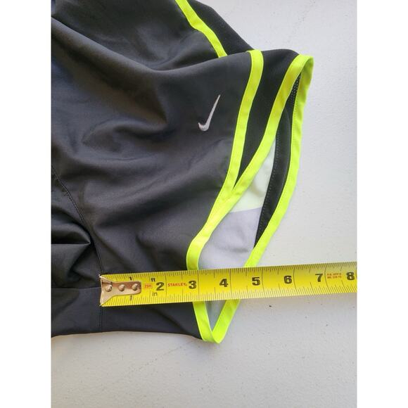 Nike Running Shorts Womens XS Neon Black Run Retro Lined Atheistic Performance - Picture 4 of 8